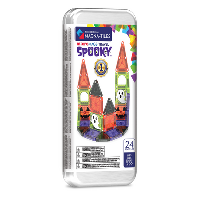 MAGNA-TILES - microMAGS Spooky Travel Set - 24 Piece Set - 12 Unit Counter Display