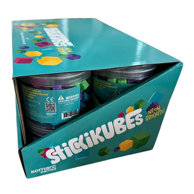 Stickikubes - Neon Brights Tub - 12 Piece Display