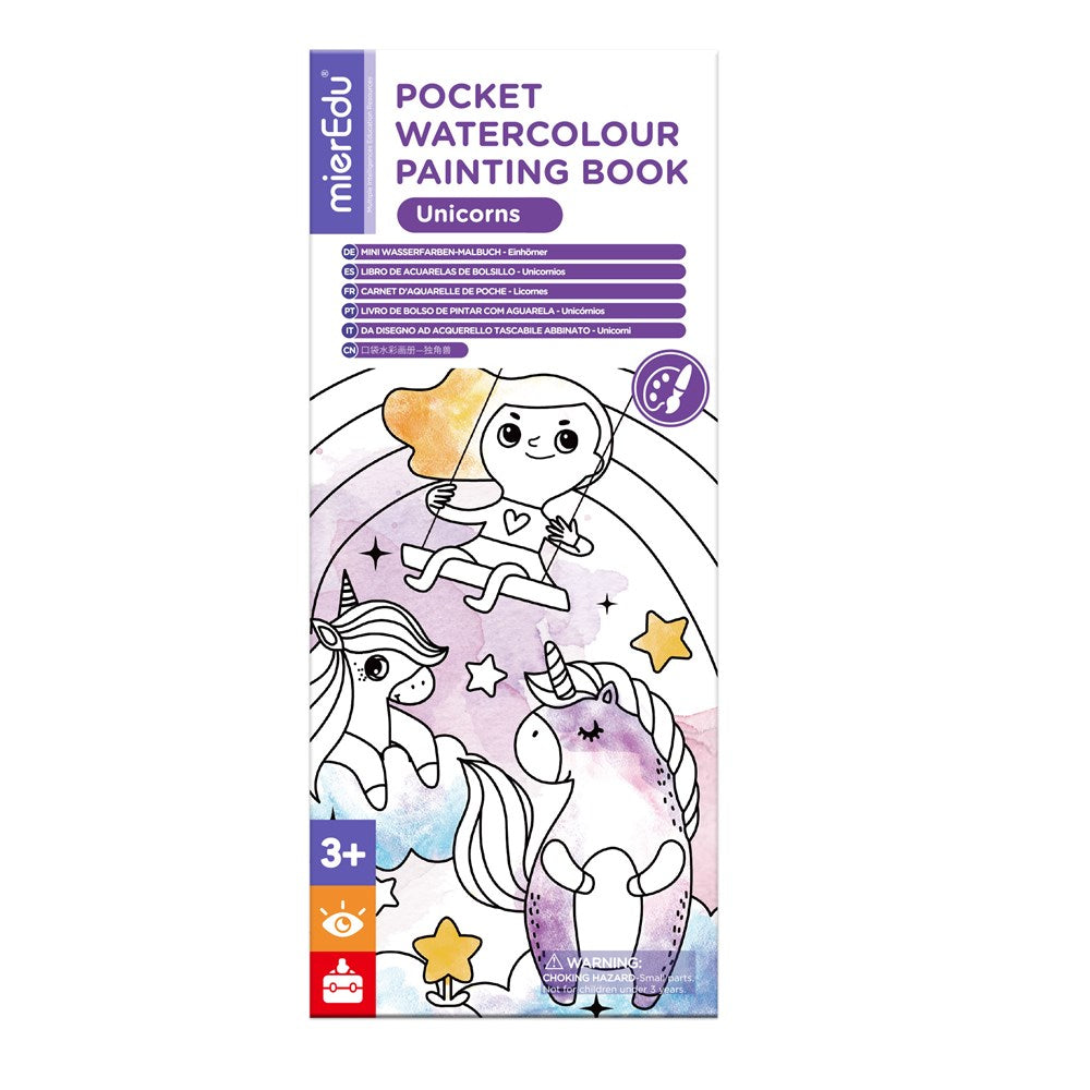 mierEdu - Pocket Watercolour Painting Book - Unicorns