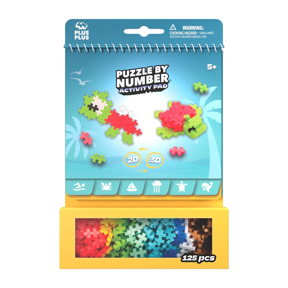 Plus-Plus - Activity Pad - Puzzle by Number -  Ocean