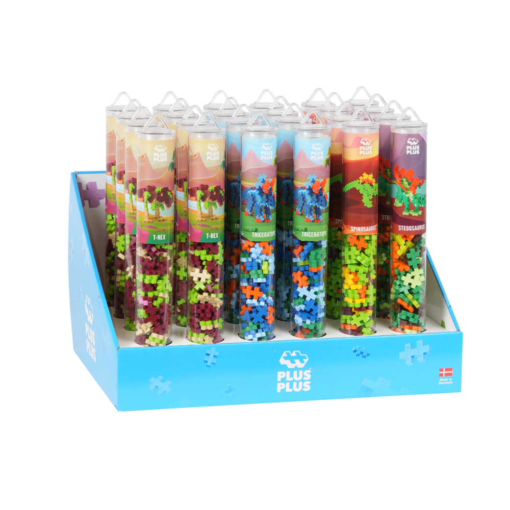 Plus-Plus - 24pcs Display Pack - Dinosaur - 100 pcs