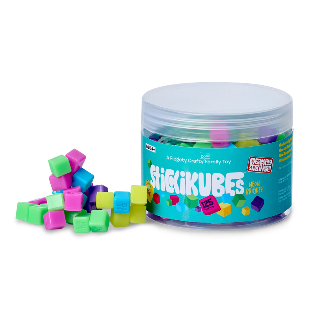 Stickikubes - Neon Brights Tub - 125pc