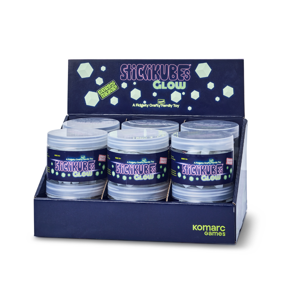 Stickikubes - Glow in the Dark Tub - 12 Piece Display