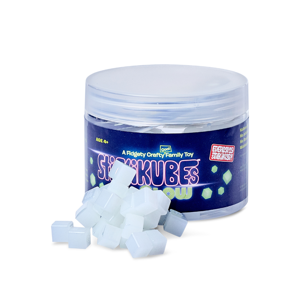 Stickikubes - Glow in the Dark Tub - 125pc