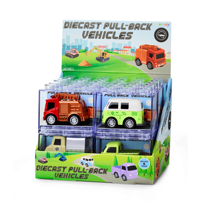 Verney - Diecast Pull-Back Vehicles - City Series - 12PC CDU