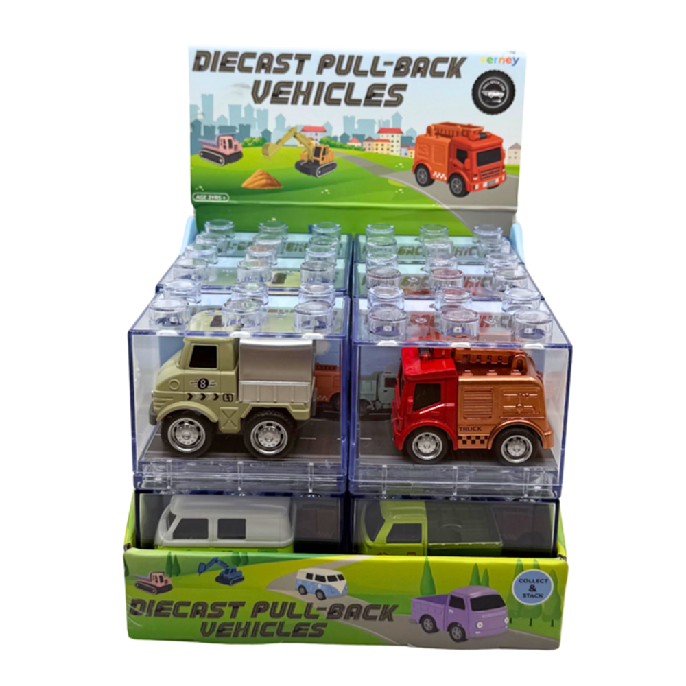 Verney - Diecast Pull-Back Vehicles - City Series - 12PC CDU