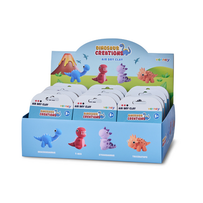 Verney - Air Dry Clay - Dinosaur Creations - 12 Unit Display