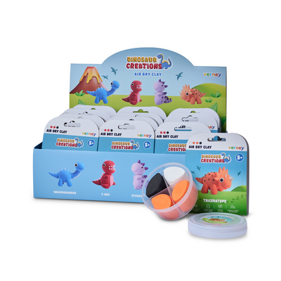 Verney - Air Dry Clay - Dinosaur Creations - 12 Unit Display