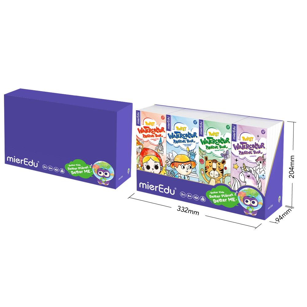 mierEdu - Pocket Watercolour Painting Book - 24 Display Unit