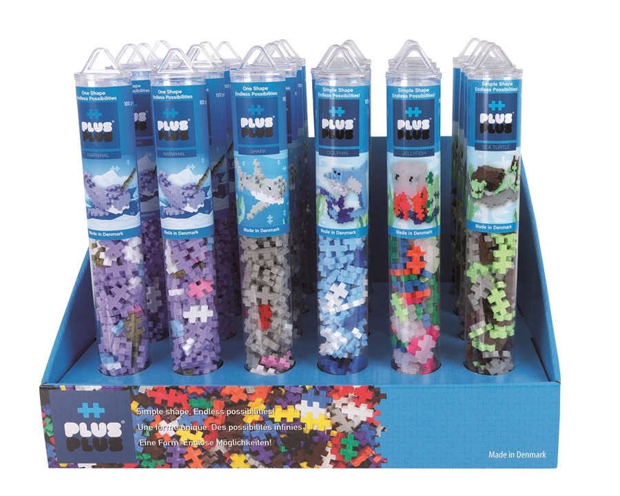 Plus-Plus - 24pcs Display Pack - Aqua - 100 pcs