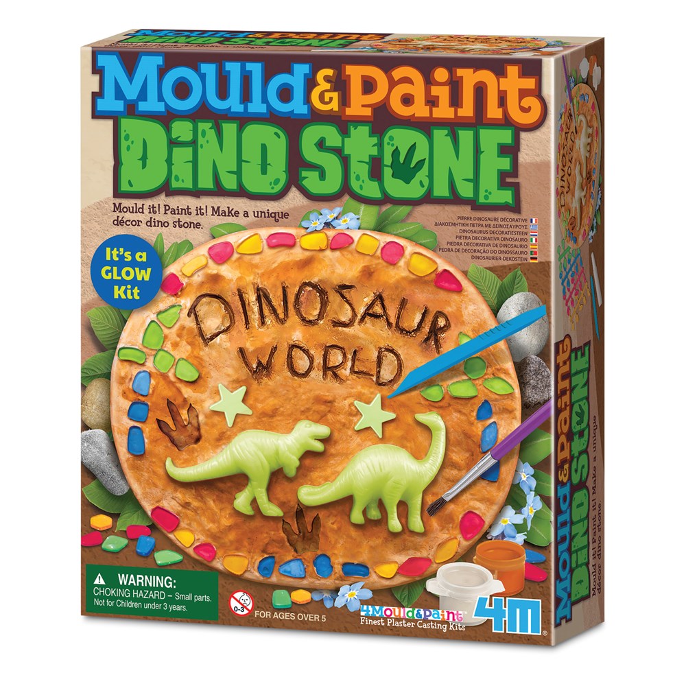 4M - KidzMaker - Mould & Paint Dino Stone