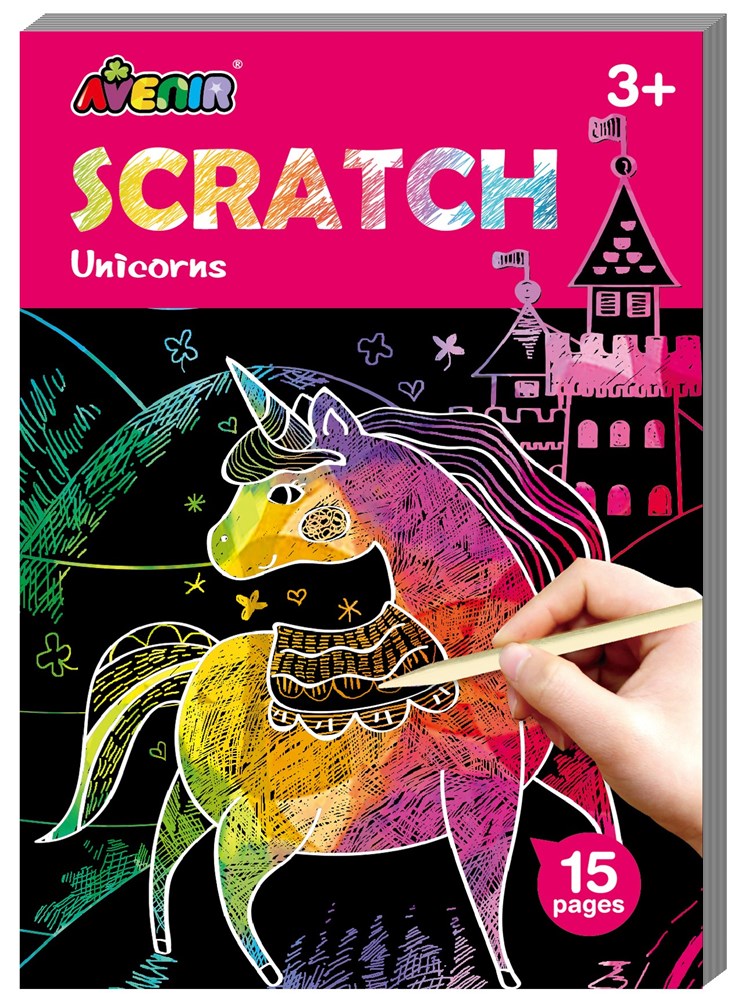 Avenir - Mini Scratch Book - Unicorns - Johnco