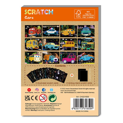 Avenir - Mini Scratch Book - Cars