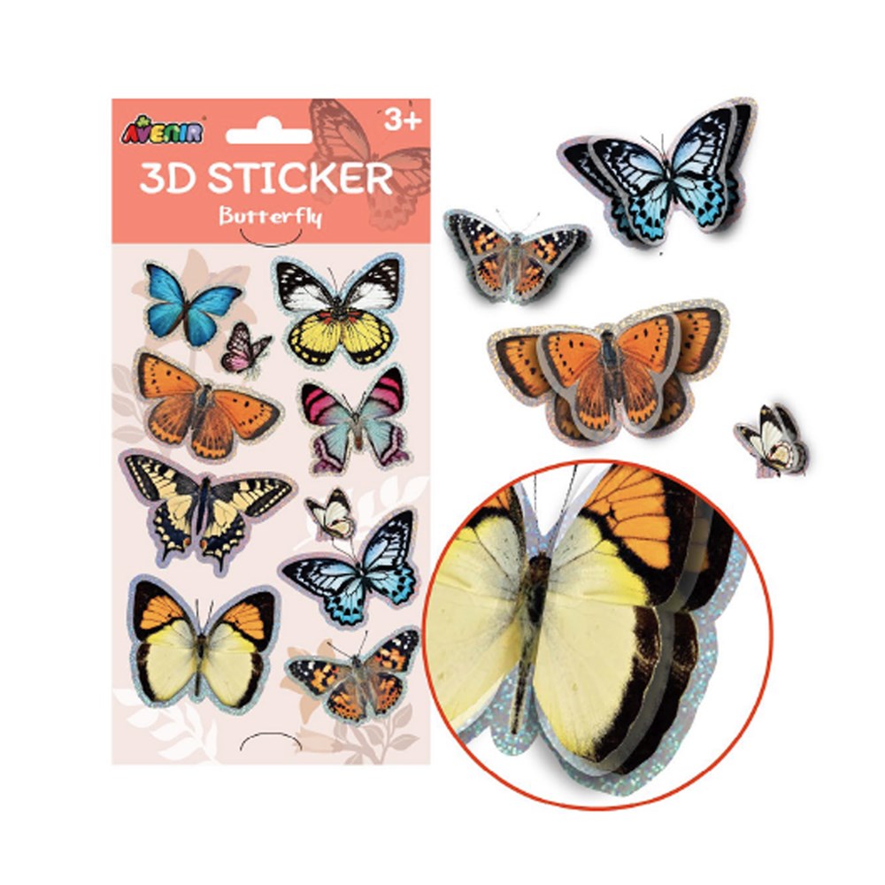 Avenir - 3D Stickers 10 pack - Butterfly