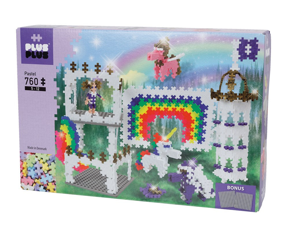 Plus-Plus - Pastel Rainbow Castle - 760 pcs