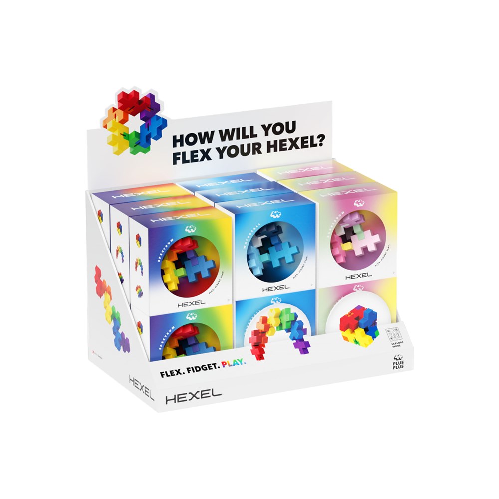 Plus-Plus - Hexel Display - 18 pcs