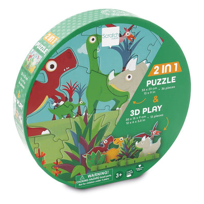 Scratch Europe - Play Puzzle - 3D Dinosaurs